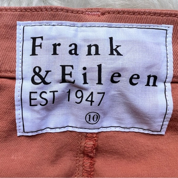 NEW Frank & Eileen BLACK-ROCK Utility Pant Sz 10 ITALIAN PEACHED TWILL Pumpkin - Picture 4 of 16